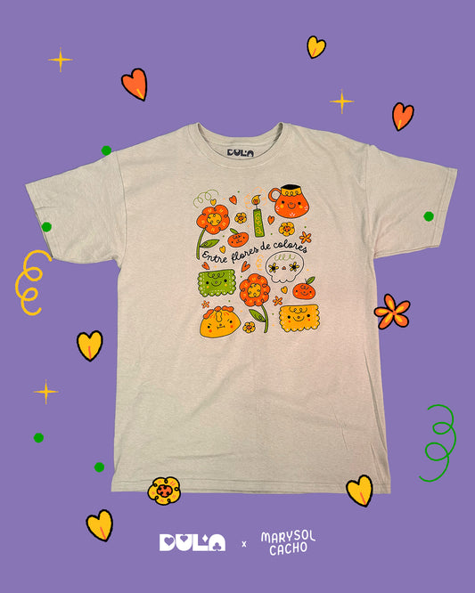 Playera "Entre Flores de Colores"