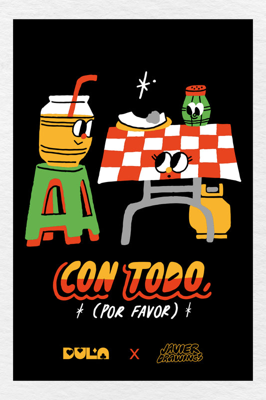 Postal "Con todo por favor"