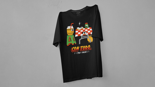 Playera "Con todo por favor"